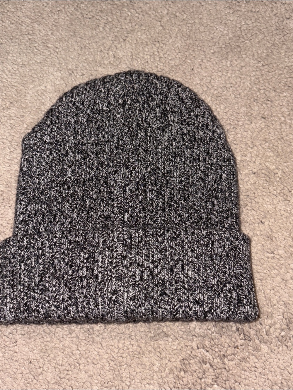 Time and Tru Women's Knit Beanie - Black and White Marled